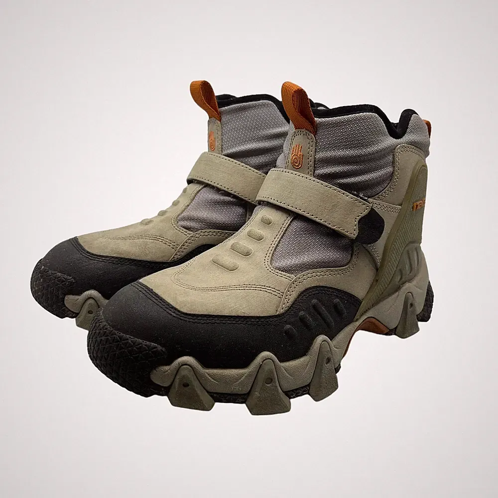 TEVA Men's 7 Hiking Boots Waterproof Ankle 6685 Tan Gray Strap Outdoor 6.5" Tall