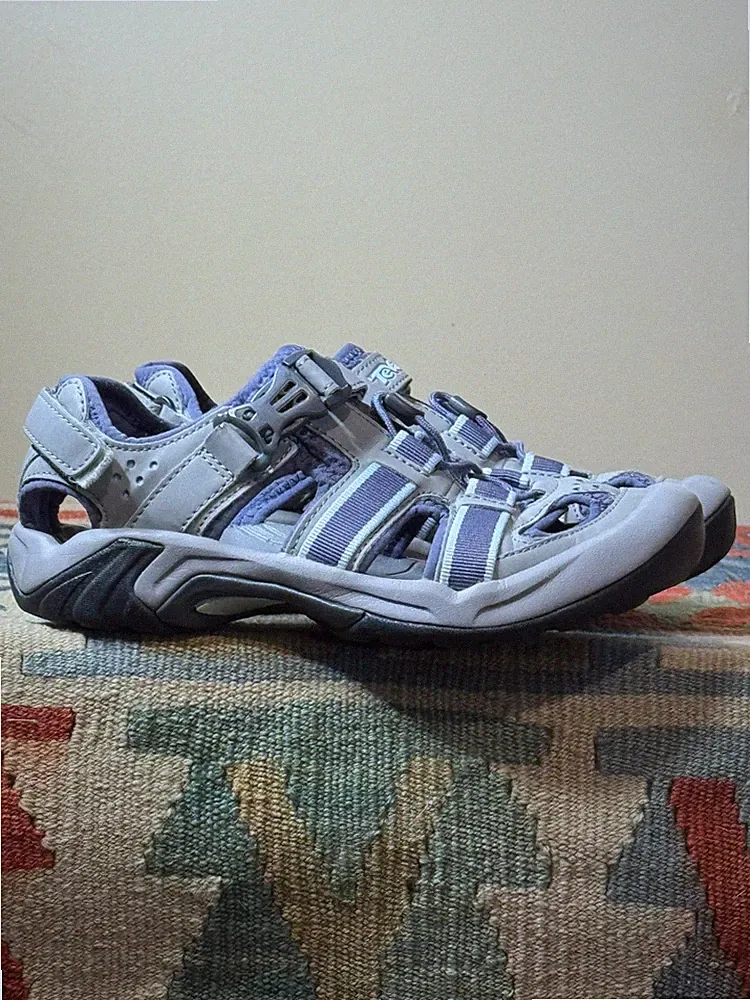 TEVA Omnium Womens Size 7 Slate Trail Hiking Sandals Water Sport Shoe Vegan 6154