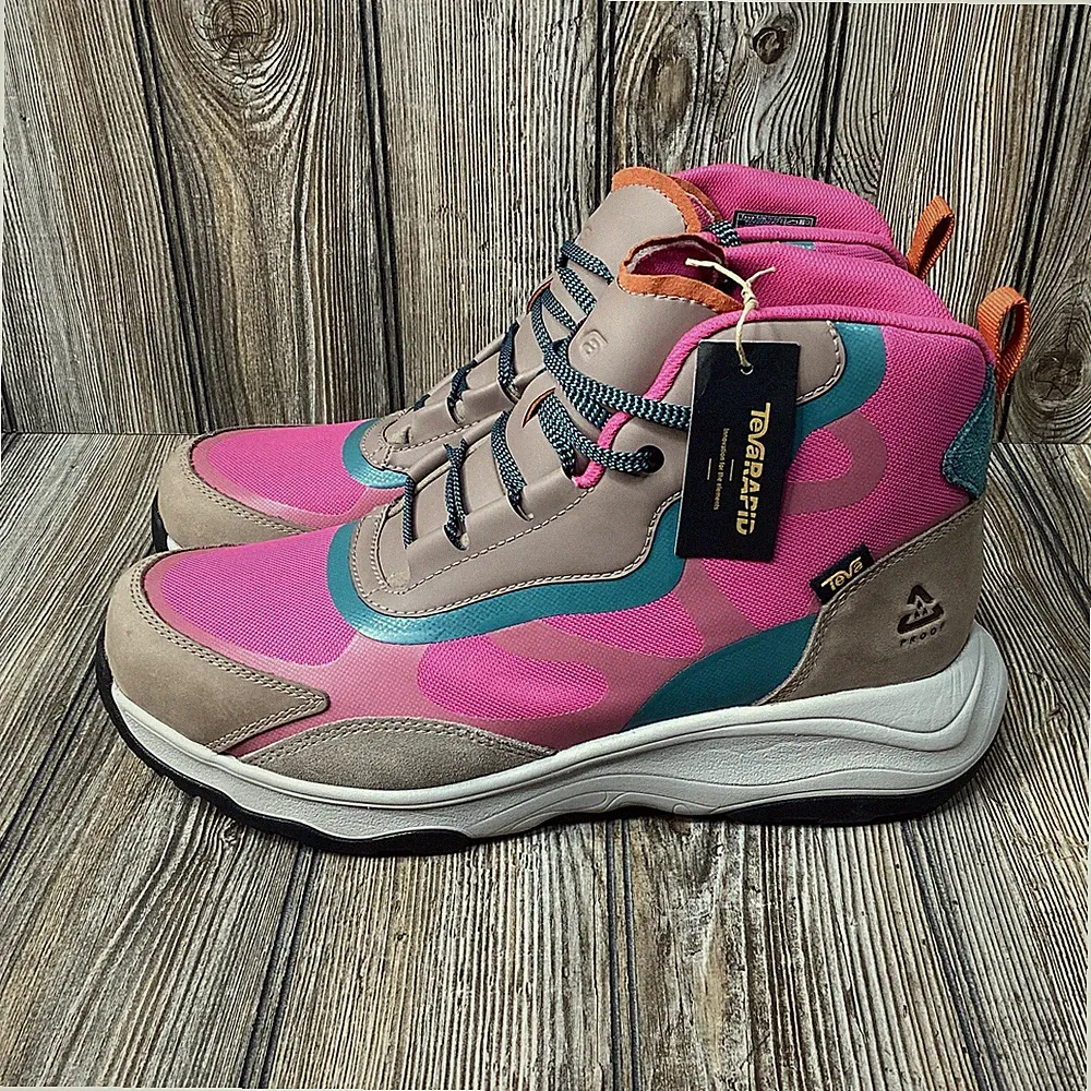Teva Womens Waterproof Geotrecca Rp Multicolored Hiking Boots US Size 12.5 *NEW*