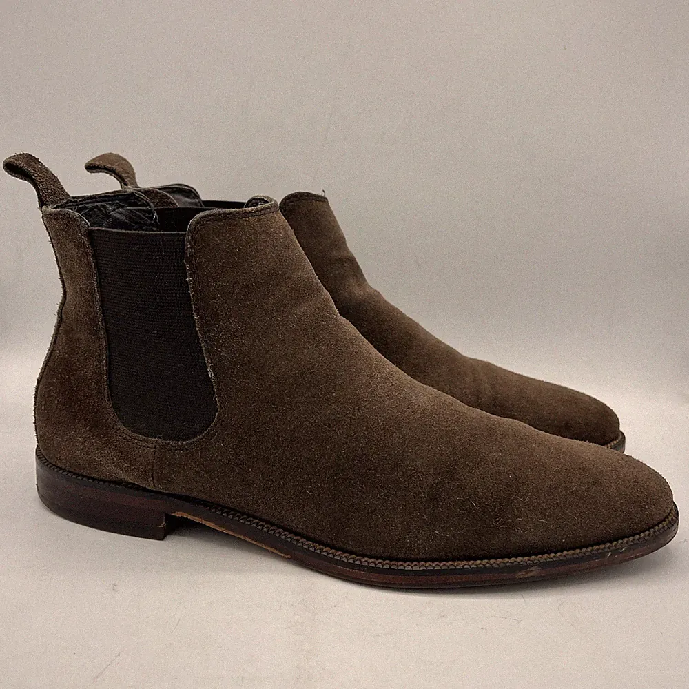 The Men's Store Bloomingdales Men Chelsea Boots Dark Brown Suede Sz 8