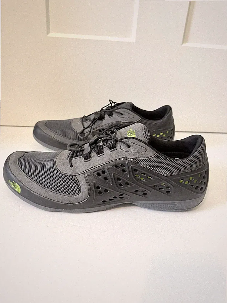 The North Face Hydroshock Mens Shoes Gray Yellow Sz 14 Hiking Amphibious Sneaker