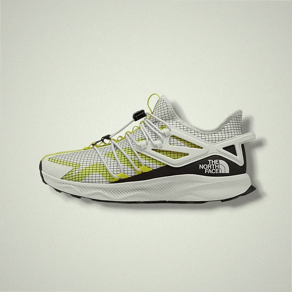 The North Face Mens White Yellow Oxeye Hiking Running Lace Sneaker Shoe, Size 12