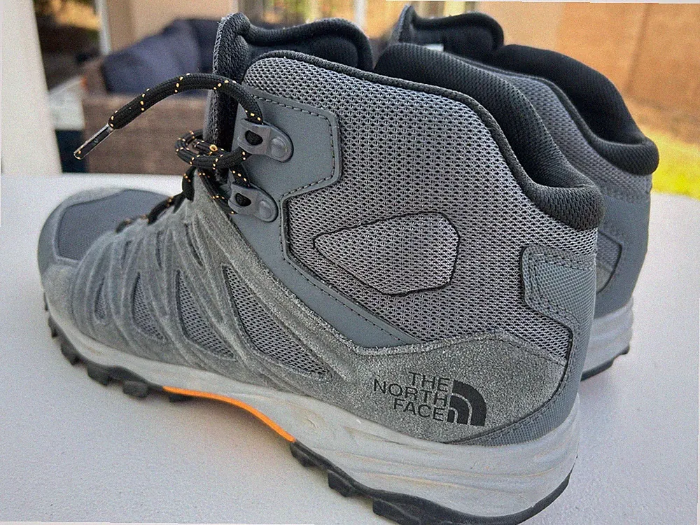 The North Face Truckee Mid Hiking Boots Vanadis Grey/Cone Orange US Mens 14