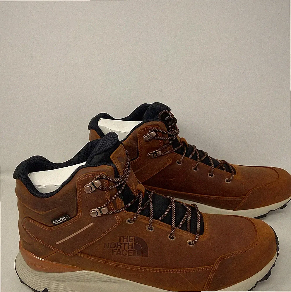 The North Face Vals Mid Leather Waterproof Hiking Boots Men’s 14 - Caramel Cafe