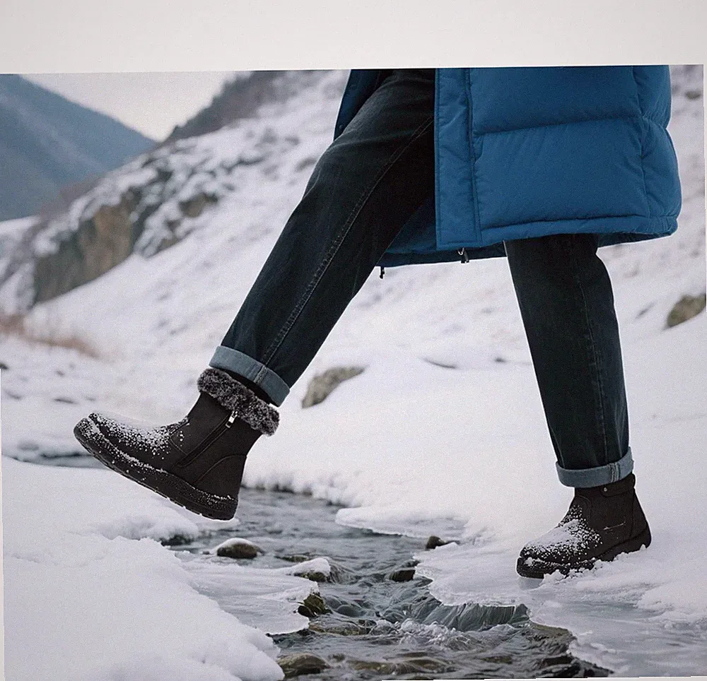 These snow boots for women ,black In Color, Closed Toe,good For FALL, WINTER