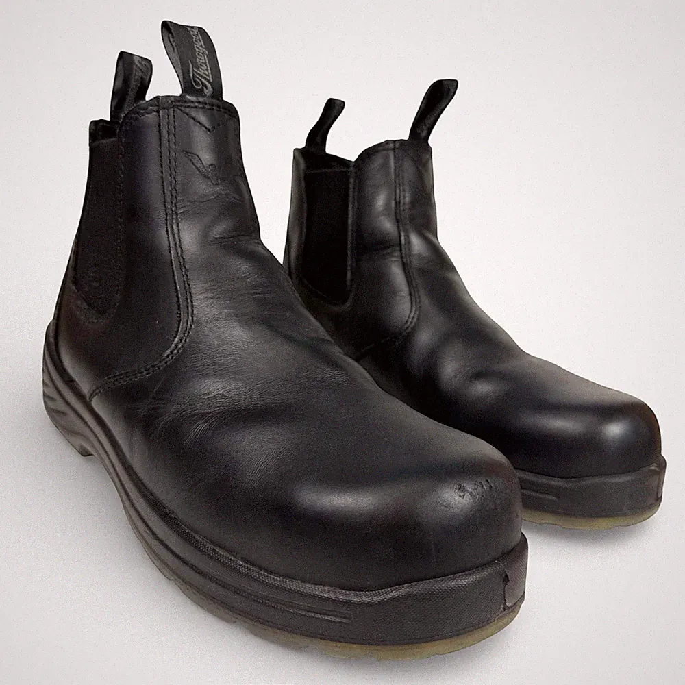 Thorogood Boots Black Leather Chelsea Work Slip Resistant 804-6134 Mens 9.5 M