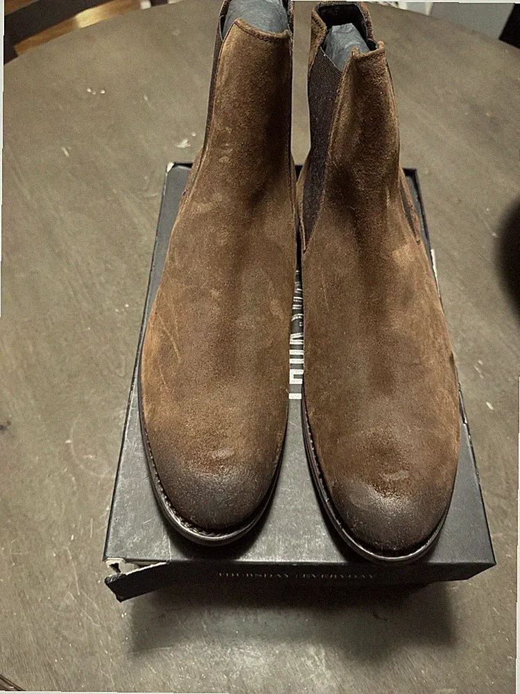 Thursday Boot Company Cavalier Brown Suede Chelsea Boots Size 14 View Bottom Pic