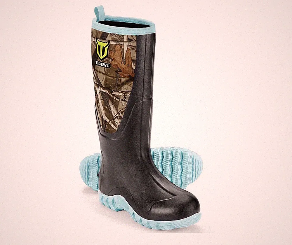 TIDEWE Rubber Boots for Women with Steel Shank,Neoprene Waterproof Insulated