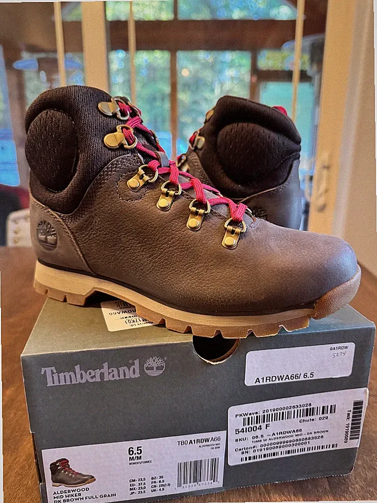 Timberland Alderwood Mid Hiking Boots Women's (Size 6.5) Dark Brown A1RDW A66