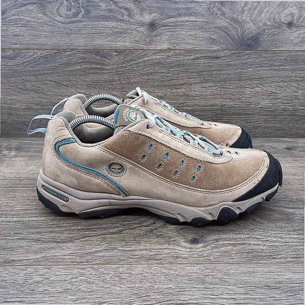 Timberland Athletic Leather Suede Trail Hiking Shoes Women's Size 8 Brown 19601