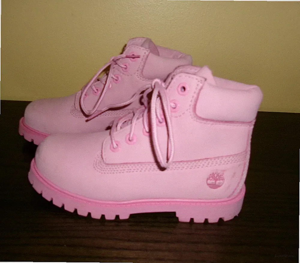 Timberland Boots Toddler Size 13 Pink Leather Hiking Trail Shoes Lace Up