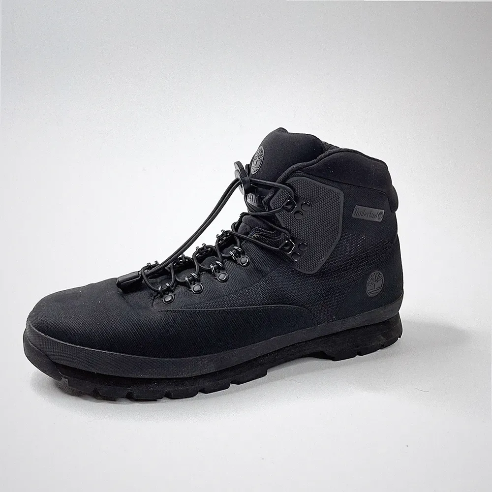 Timberland Euro Hiker Boots Men’s Size 13 Black Nylon Trail Hiking Comfort Shoes