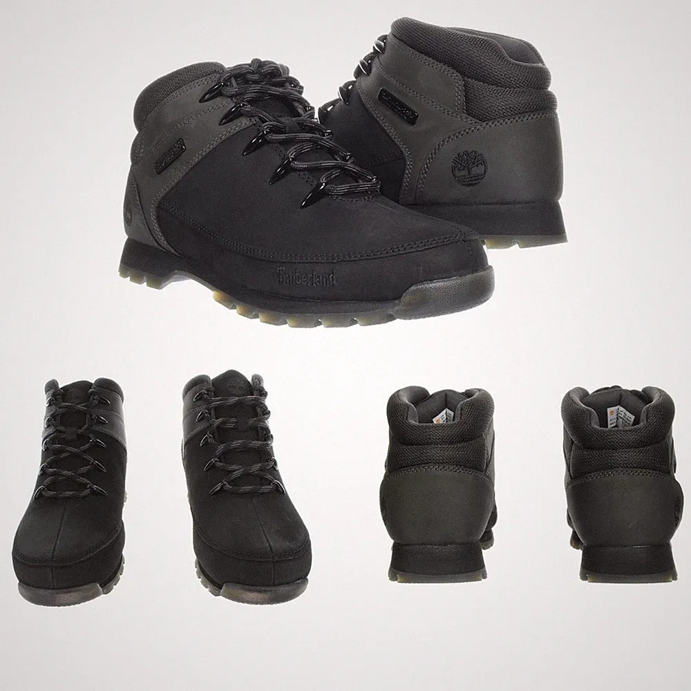 Timberland Men's EURO SPRINT MID Black - Dark Grey Hiking Boots Size 10.5 NIB