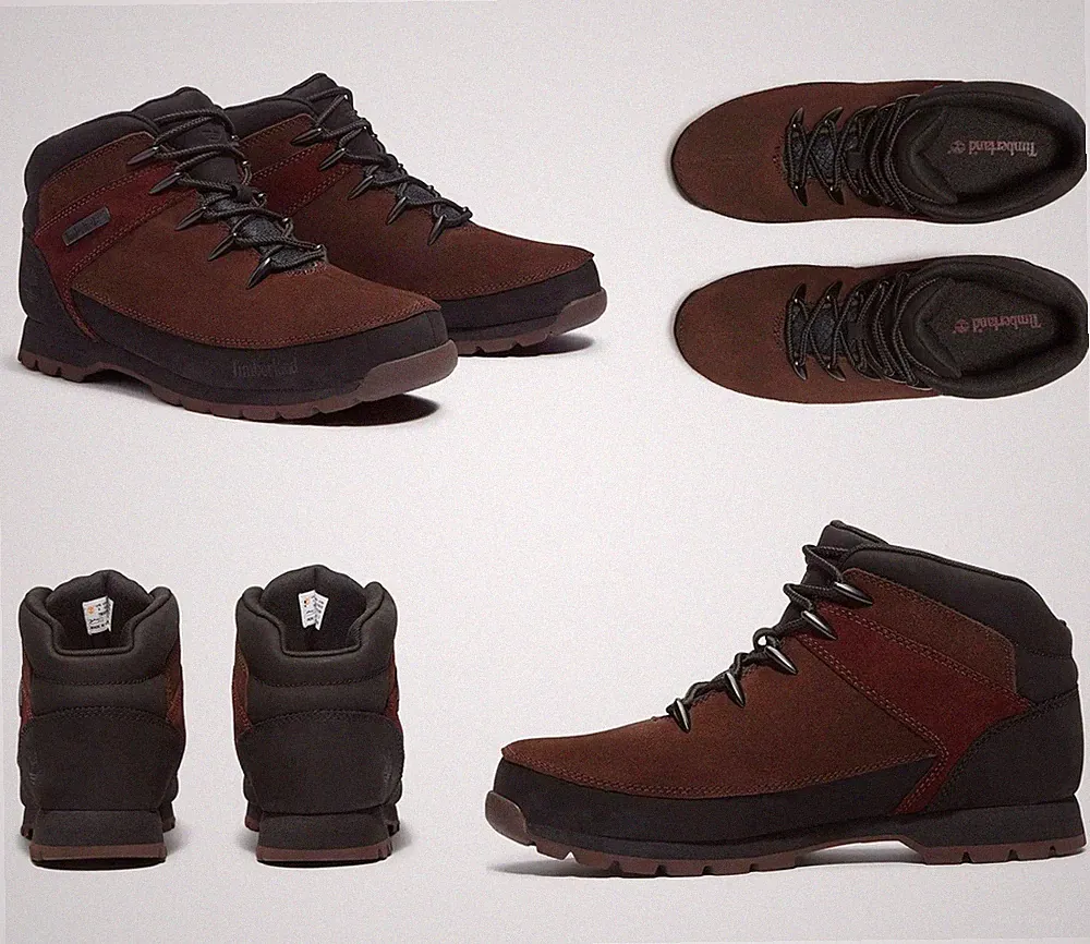 Timberland Men's EURO SPRINT MID Dark Brown - Black Hiking Boots Multi Size NIB