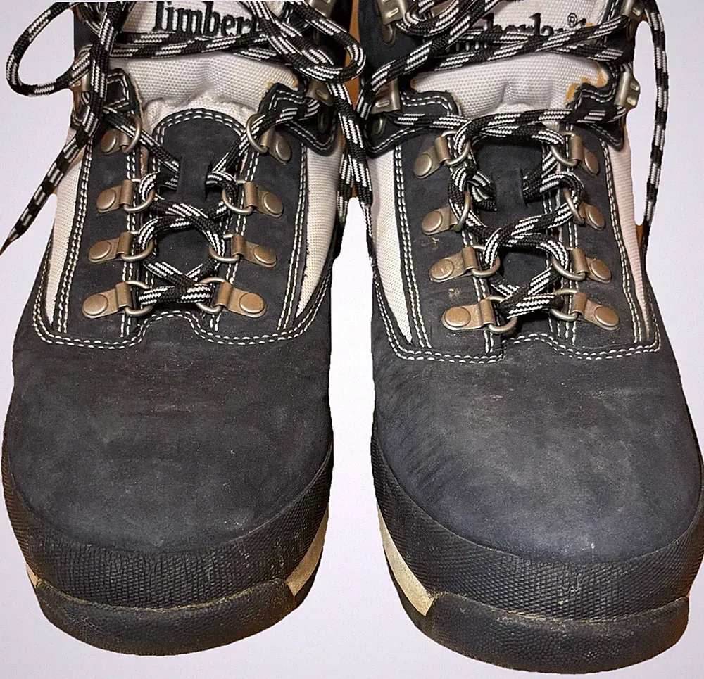 Timberland Men's Ledge Mid Waterproof Leather Hiking Boots Size 12 Black White