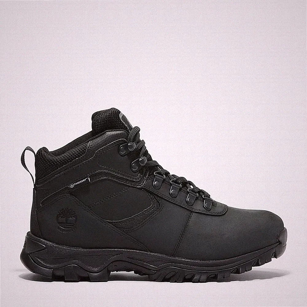 TIMBERLAND Men's Mt. Maddsen Waterproof Mid Hiking Boots BLACK NUBUCK LEATHER OG