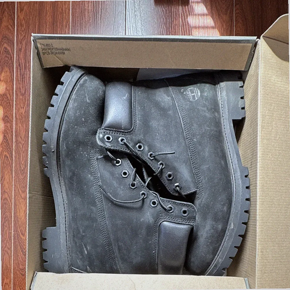 Timberland Men's Waterproof Leather Lace Up Combat Boots Black Size 13