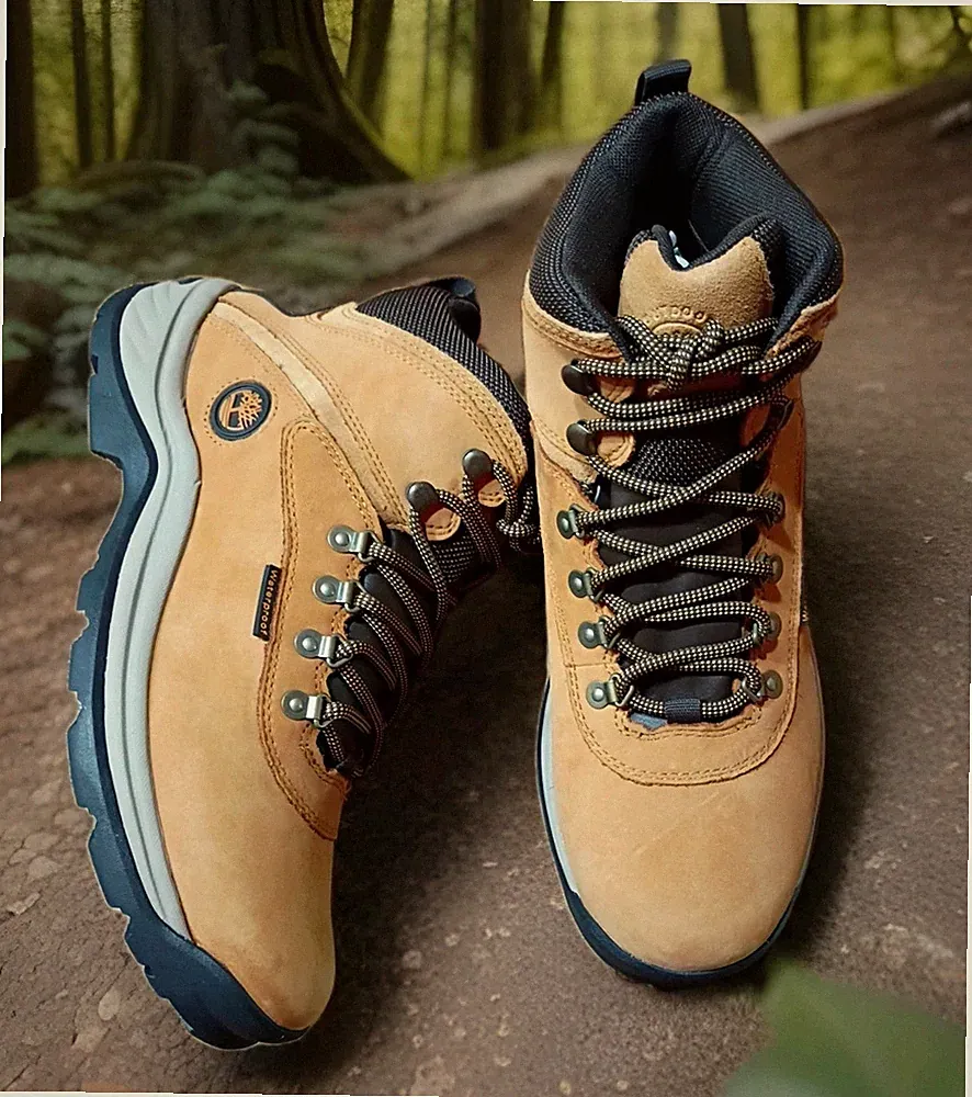 Timberland Mens White Ledge Mid Waterproof Leather Hiking Boots Sz 9.5 WHEAT