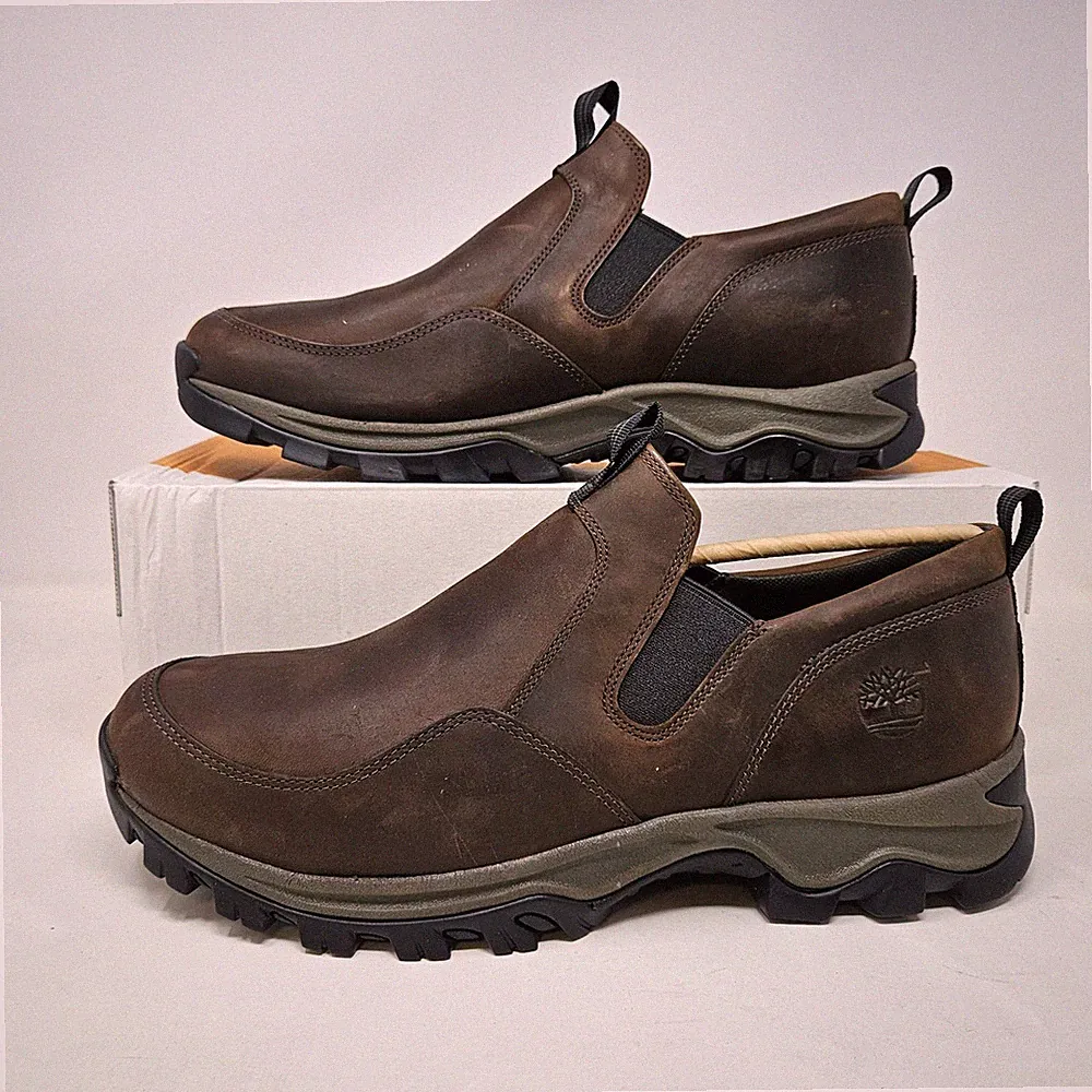 Timberland Mt Maddsen Brown Leather Slip On Hiking Shoes / TB0A1QLS / Men's 11.5