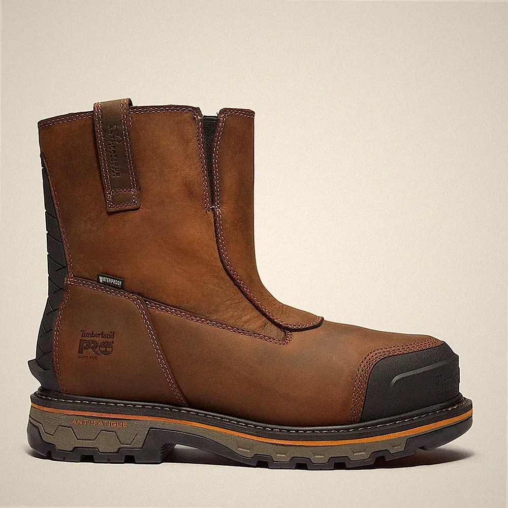Timberland Pro TRUE GRIT Chelsea SOFT Toe Pull On Work Boot TB0A64BF EM4 Brown