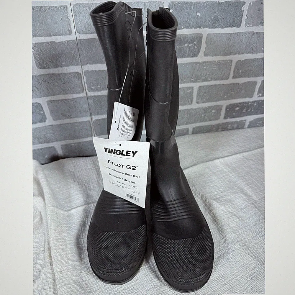 Tingley Pilot G2 Mens Black Composite Safety Toe Knee Boots 31261 Size 10 NEW