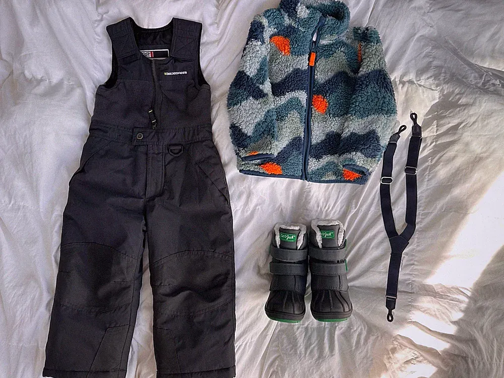 Toddler Winter Bundle 3T Jacket Snow Bib Pants Boots Size 10 Full Outfit Set