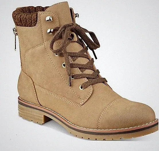 Tommy Hilfiger Women's Omar 2 Brown Lace Up Combat Boots Size 8.0M