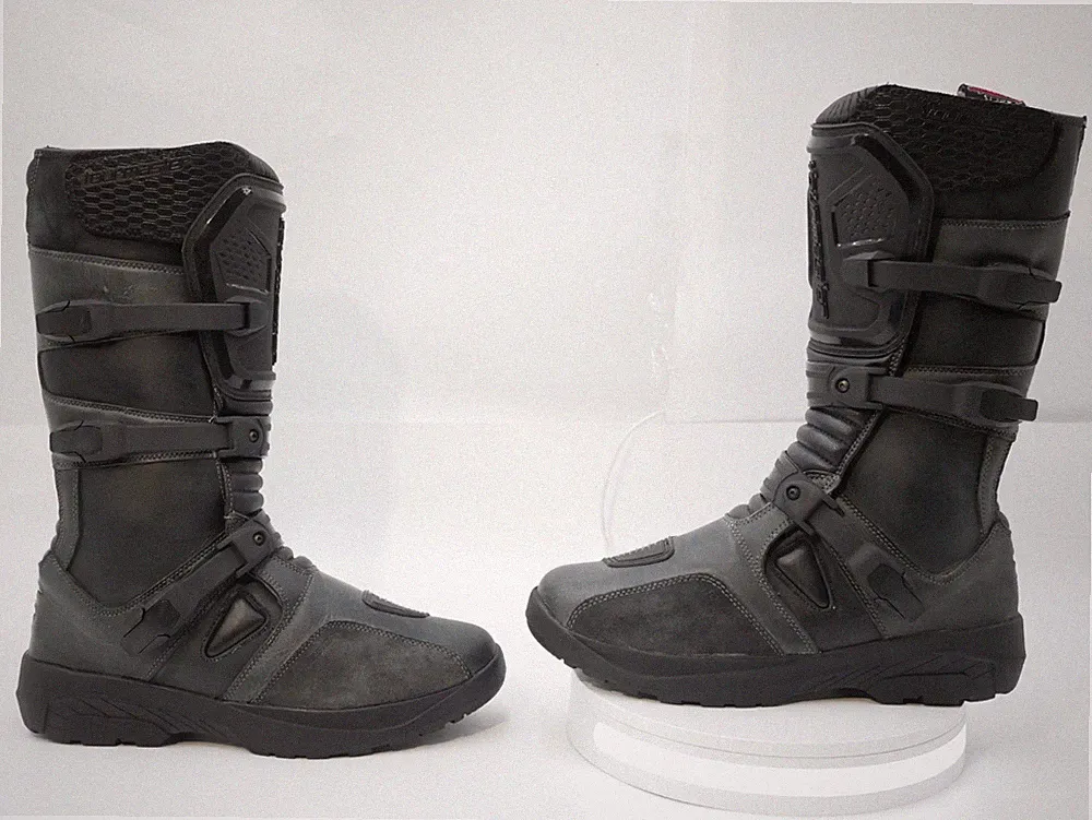 Tourmaster Highlander Adventure Motorcycle Boots Black/Grey Size 10/EU 44
