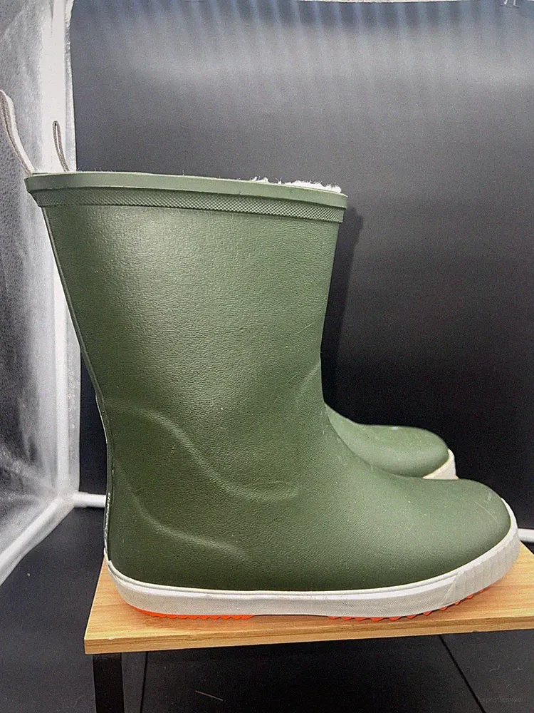 Tretorn Green Fleece Lined Rain Boots Women Size 8.5 Men Size 6.5
