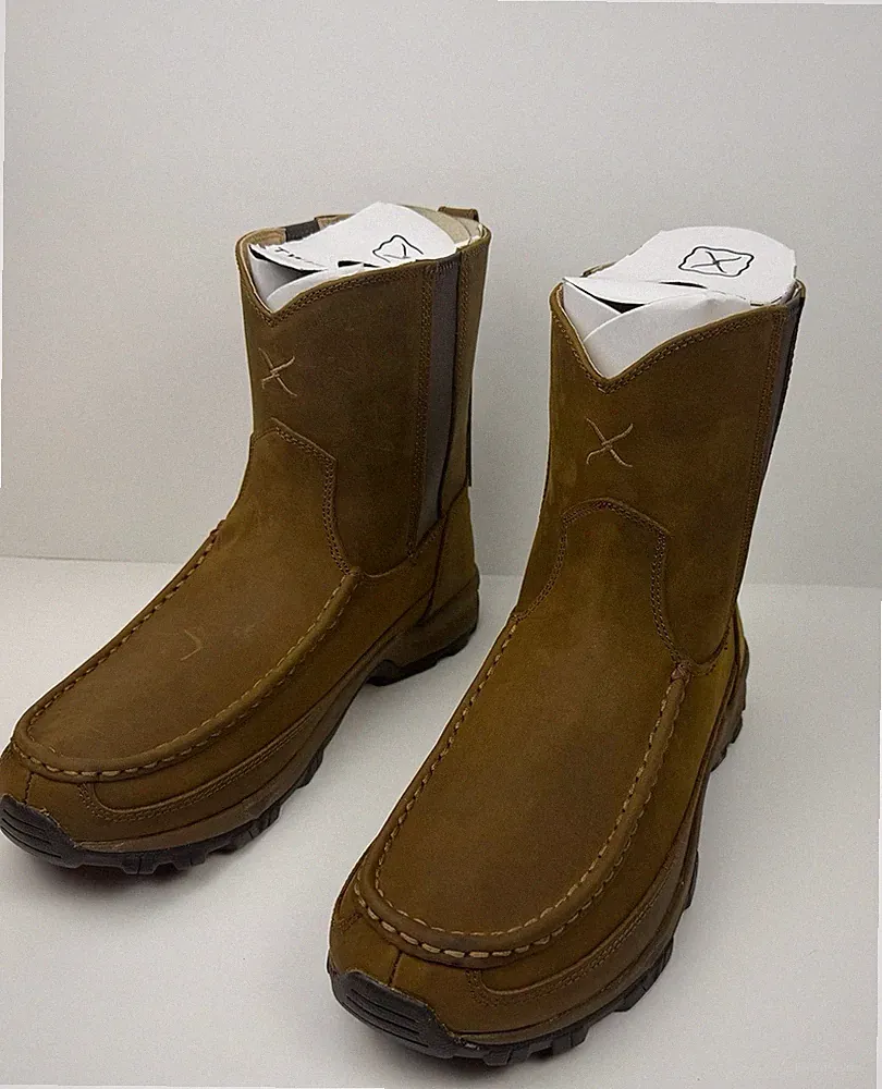 Twisted X 8" Pull-On Hiker Boots Men’s Size 11.5 Distressed Saddle MHKB003