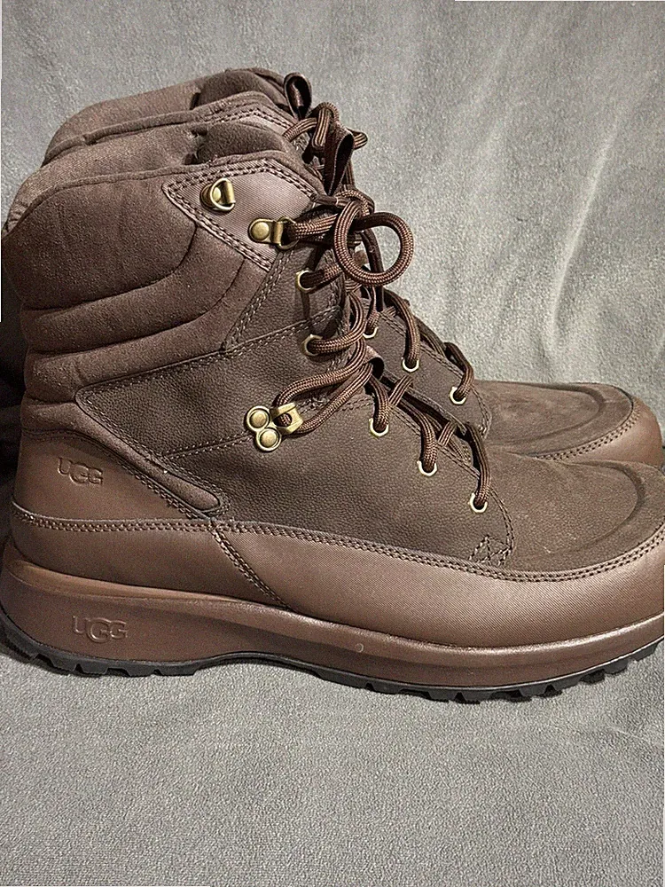 UGG Emmett Boot High Grizzly Leather 1123670 Men's Hiking Boots Shoes