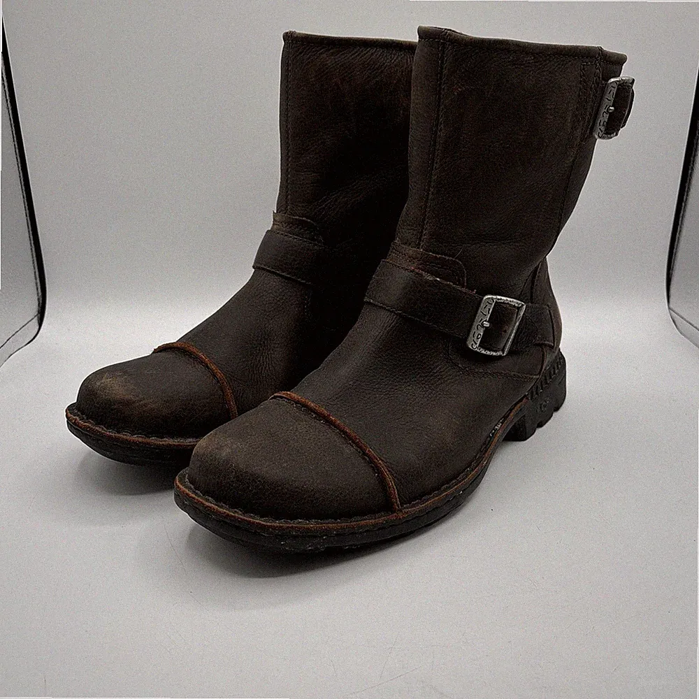 UGG Rockville Motorcycle Boots Men's 11 3043 Distressed Sheepskin Shearling Fur