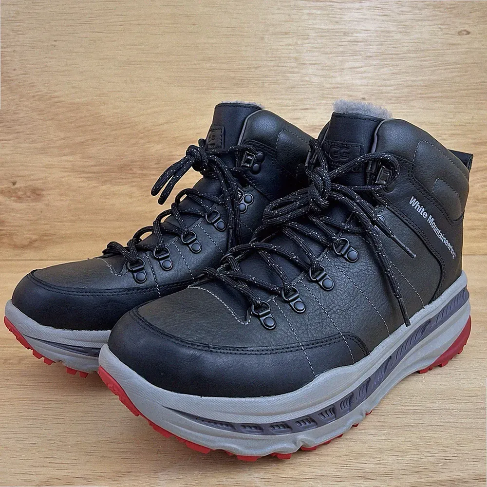 UGG + White Mountaineering 805 Black Grey Leather Winter Boots Men Size 10
