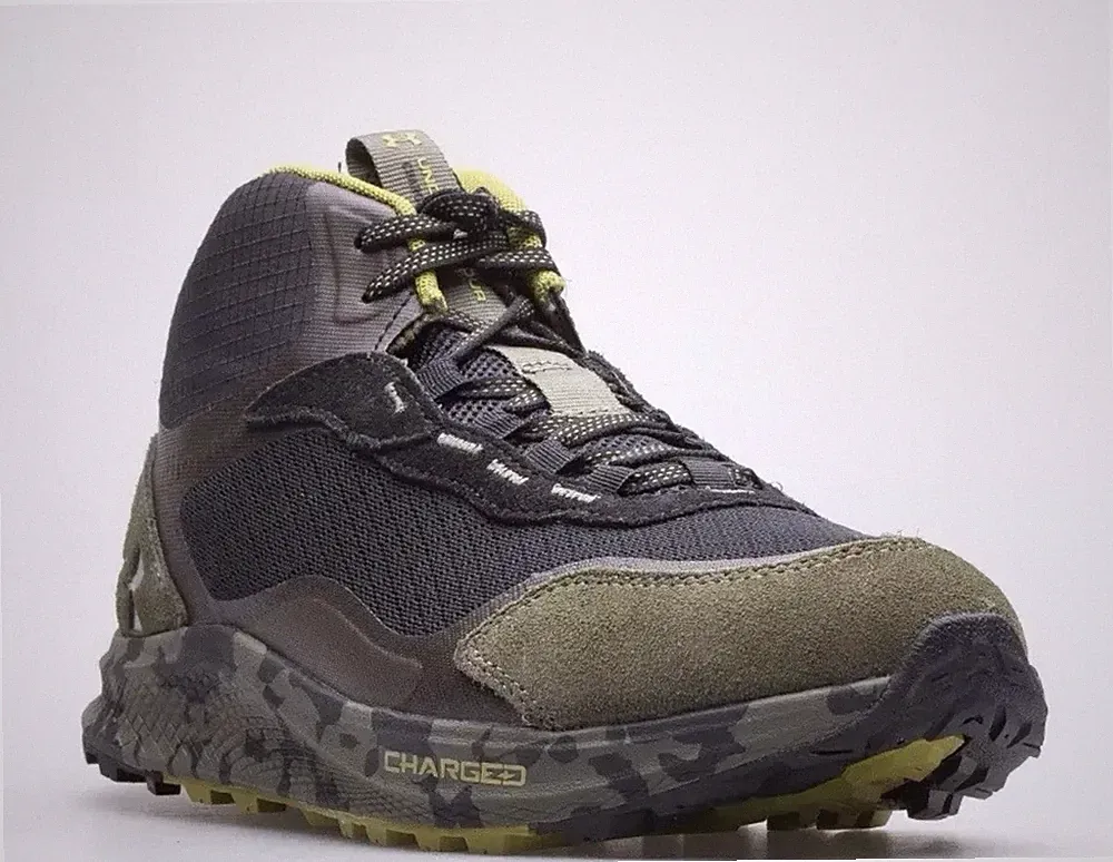 Under Armour Men's Hiking Boots Green Black Camouflage Outdoor Trail Shoes