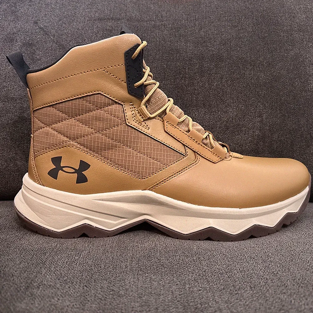 Under Armour Stellar G2 6" Mens 12 Brown White Tactical Hiking Boot 3025578-200