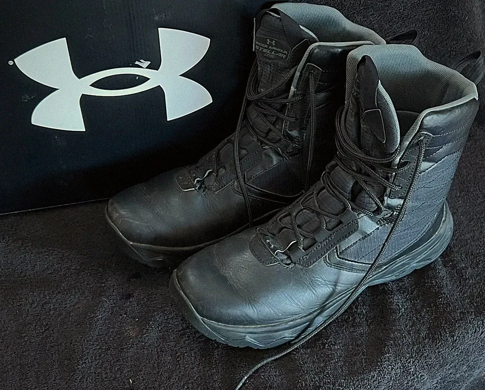 Under Armour Stellar Tactical Boots Mens 12 Black Military Work Combat Boot 302