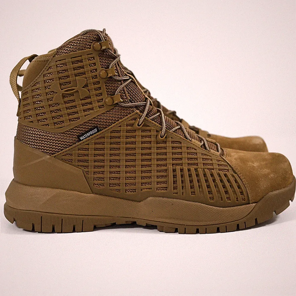Under Armour UA Stryker Tactical Boots Trail Hiking Shoes Brown - Men's Size 9