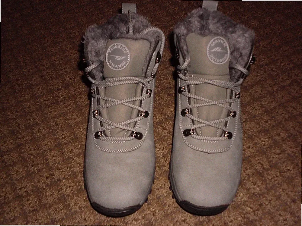 Unisex Fur-lined Snow Hiking Boots, Womens 7.5, Men 6,(EU 38) NEW