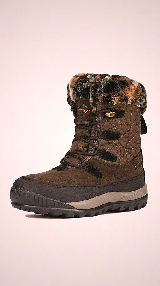 Unisex Insulated Waterproof Warm Faux Fur Lined Hiking Winter Outdoor Snow Boots