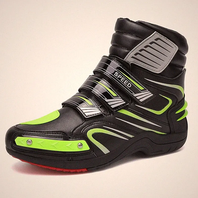 Unisex Motorcycle Boots High Ankle Motorbike Riding Boots Anti Slip Waterproof