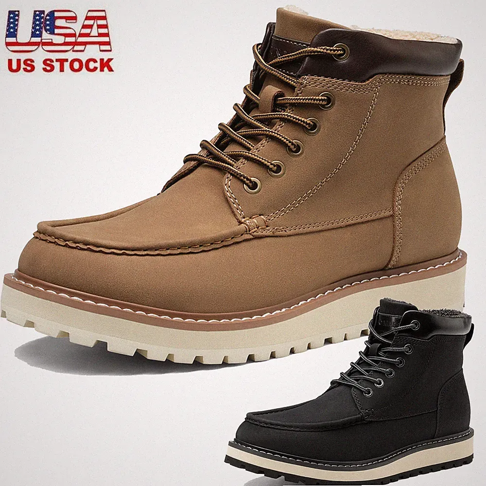 Men's Chukka Boots Comfortable Lightweight Winter Warm Casual Ankle Boots 8-13