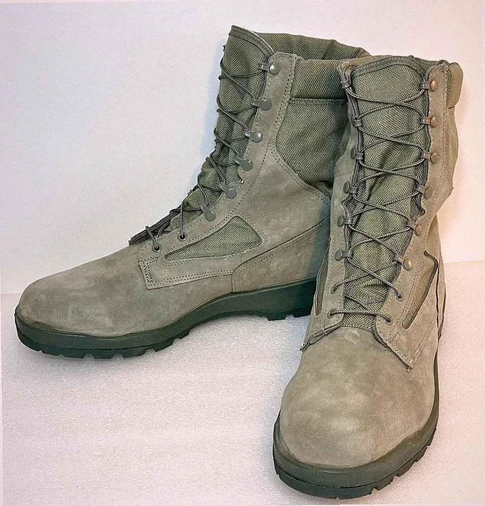 US Military Combat Boots Mens 16 XW Wellco Air Force Vibram Sage Green