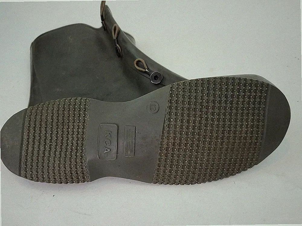 US Military rubber protective chemical biological mud boots green combat EUC