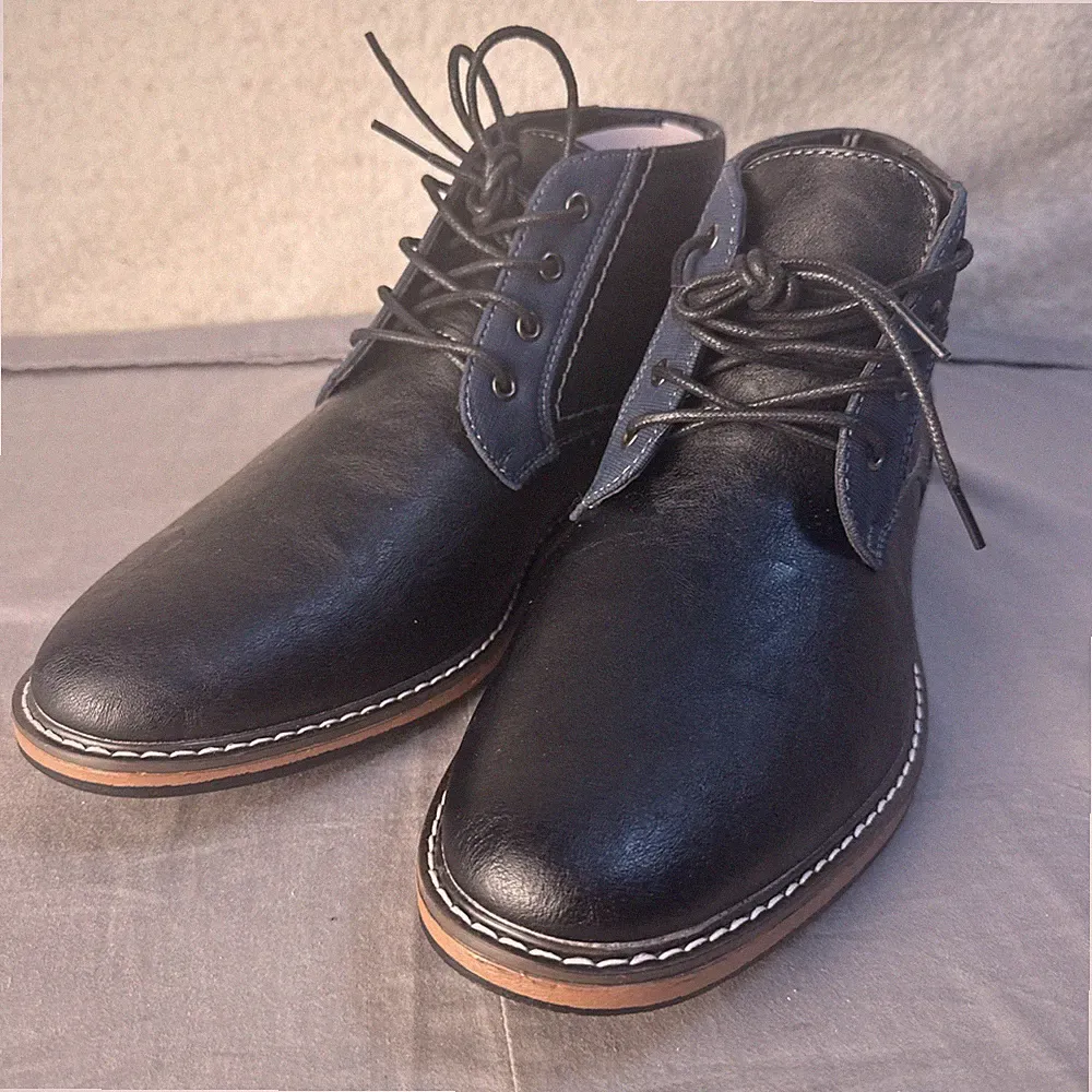 Vance Co Franco Men's Chukka Boots Size 8.5 Black Blue New Without Box