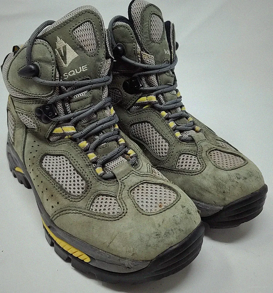 VASQUE Balance Women's Grey Waterproof Gore Tex Hiking Boots Vibram Soles Sz 6.5