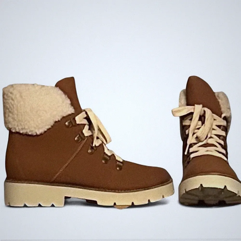 Vegan Lace Up Boots, Women’s Size 7