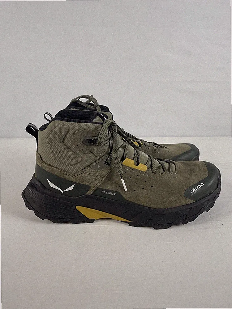 Very Good Salewa Pedroc 2 Leather Mid PTX Men's Hiking Boots, Faded Green/Dark O