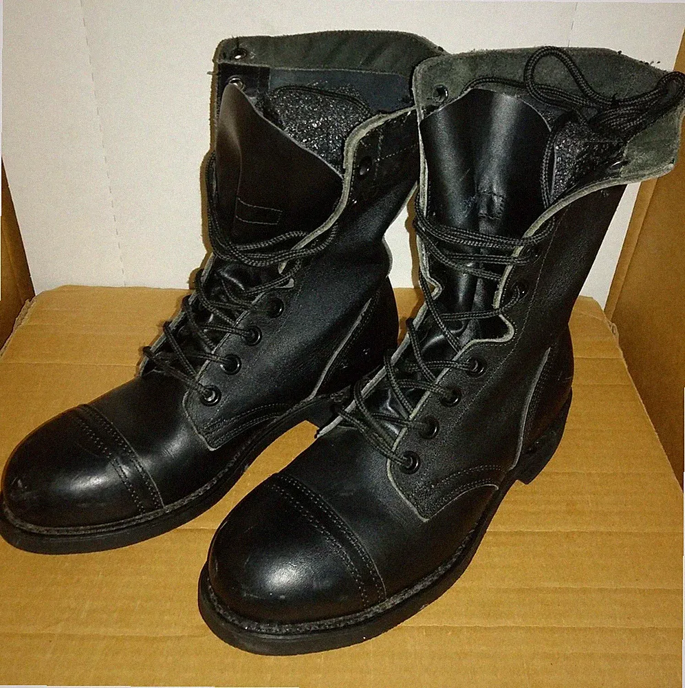 Vintage ANSI Z41.1-1991/75 Steel Toed Combat Boots: Men's 5.5