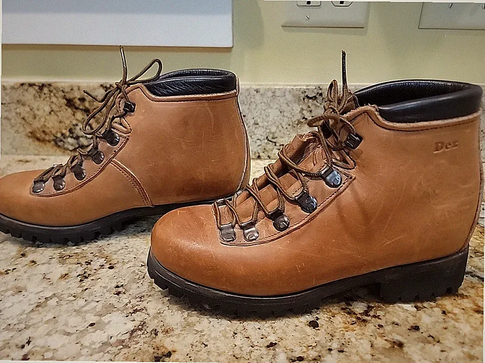 Vintage Dexter Hiking Boots Leather Backpacking Boots W/Vibram Sole, Men’s 6.5