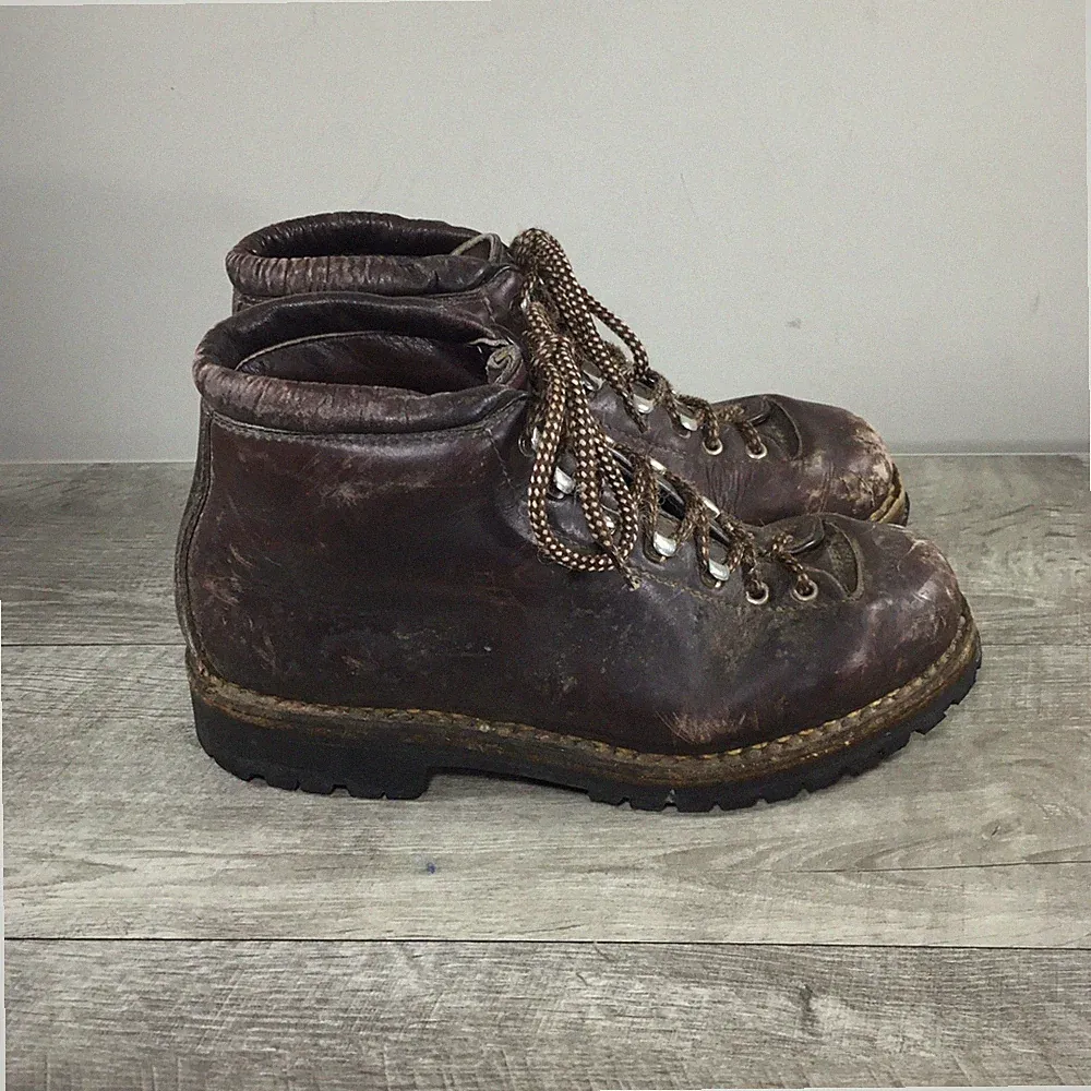 Vintage Fabiano Hiking Mens Mountaineering Hiker Backpacking Italy Boots Sz 8.5